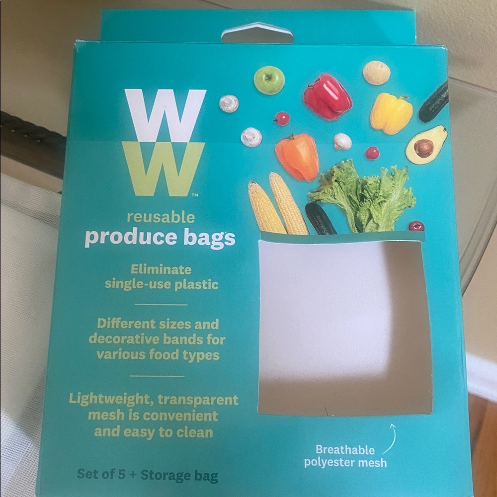 NWT WW set of 5 Eco friendly reusable fruits vegetables produce bags